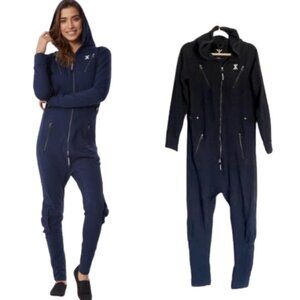 One Piece Air Hoodie Jumpsuit in Navy Blue 29665